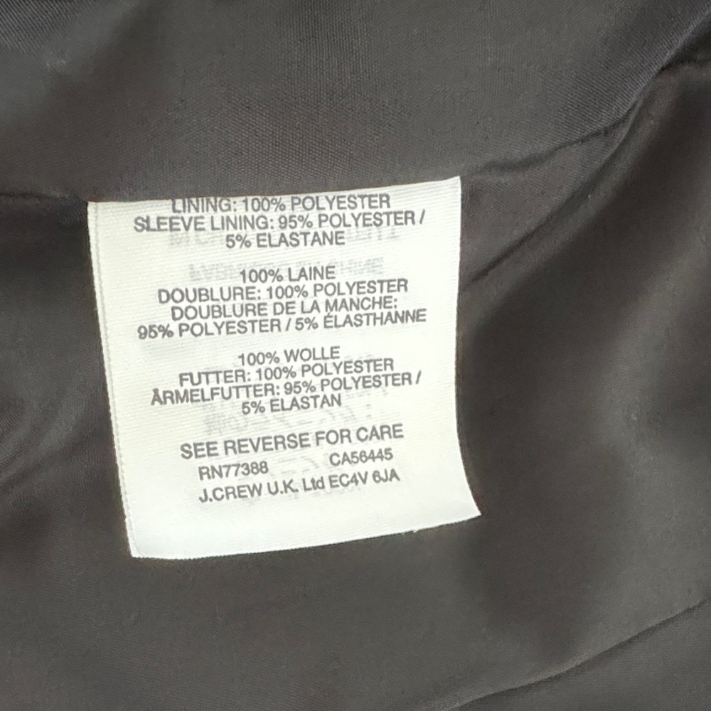 J. Crew Elegant Black Suit Jacket - Picture 5 of 6